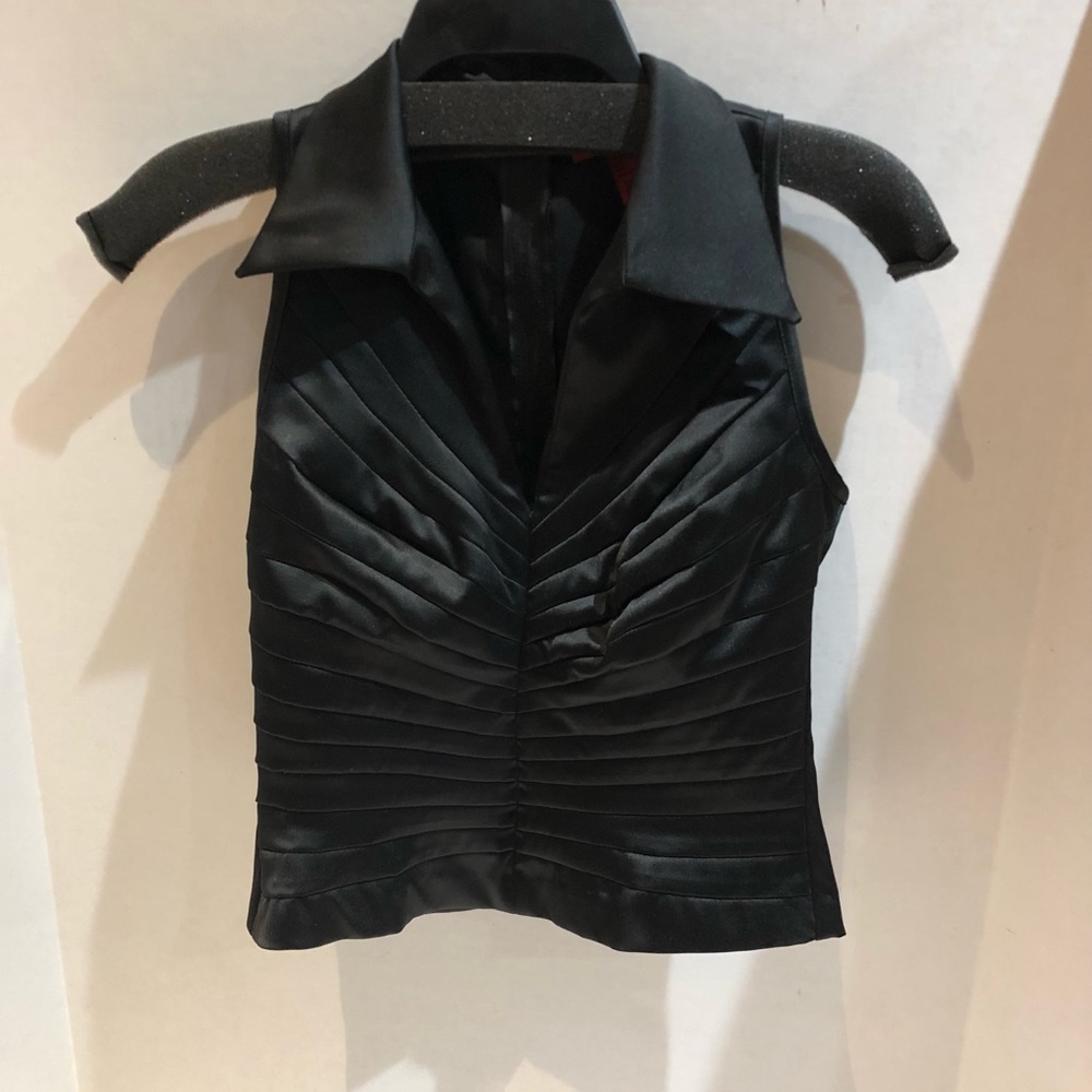 JS Collections Black Pleated Camisole